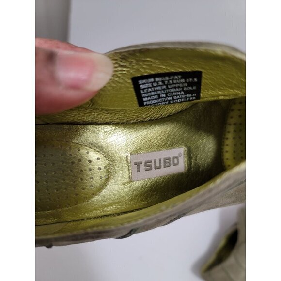 Tsubo Womens Taupe Suede Ankle Booties With Unique Curved Heel Design size 7.5 - Picture 11 of 11